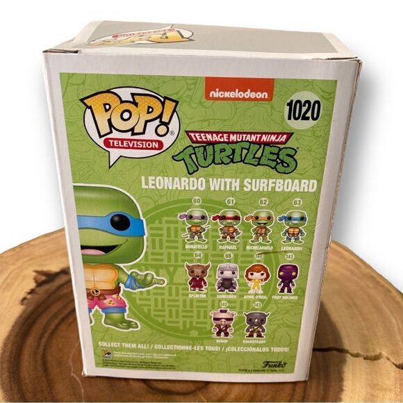 Funko Pop #1020 TMNT Leonardo With Surfboard SDCC Unreleased Rare / Box Damage - Picture 10 of 13
